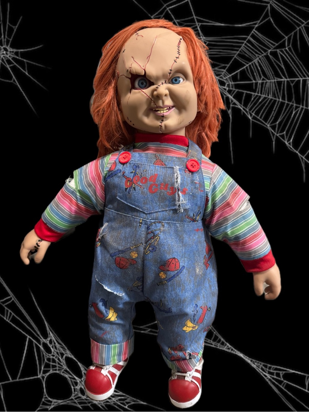 Original Use Red-Haired Doll in Multicolor Striped Outfit